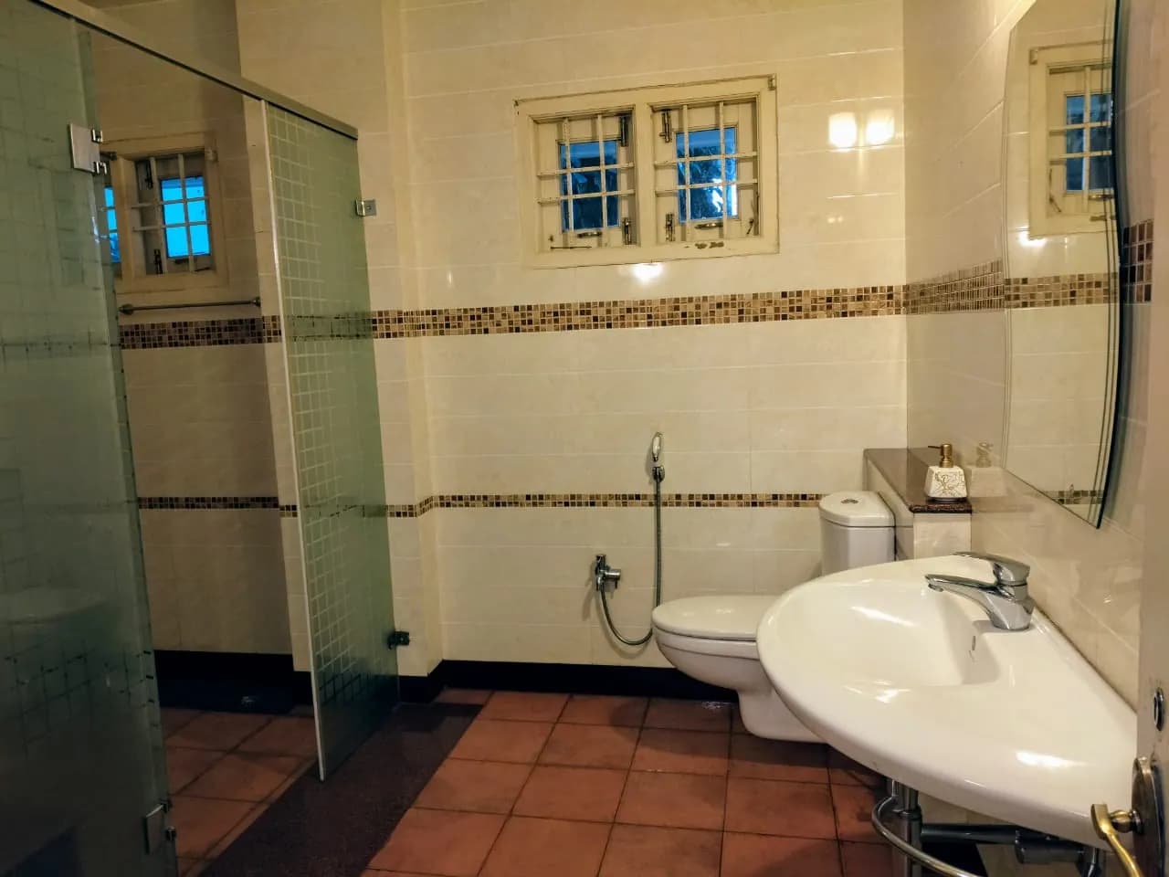 Bathroom with shower enclosure