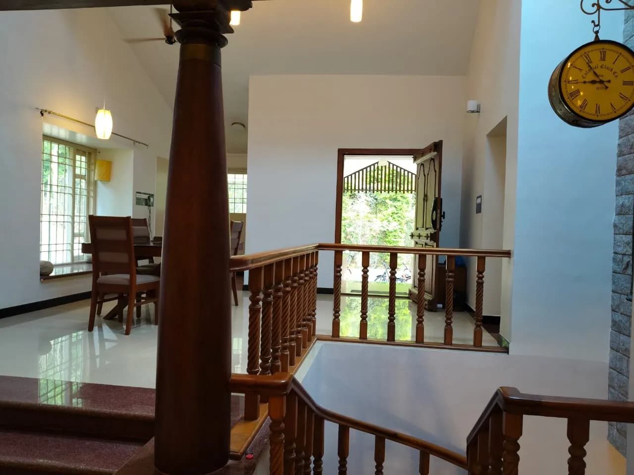 Upstairs landing overlooking the shared spaces
