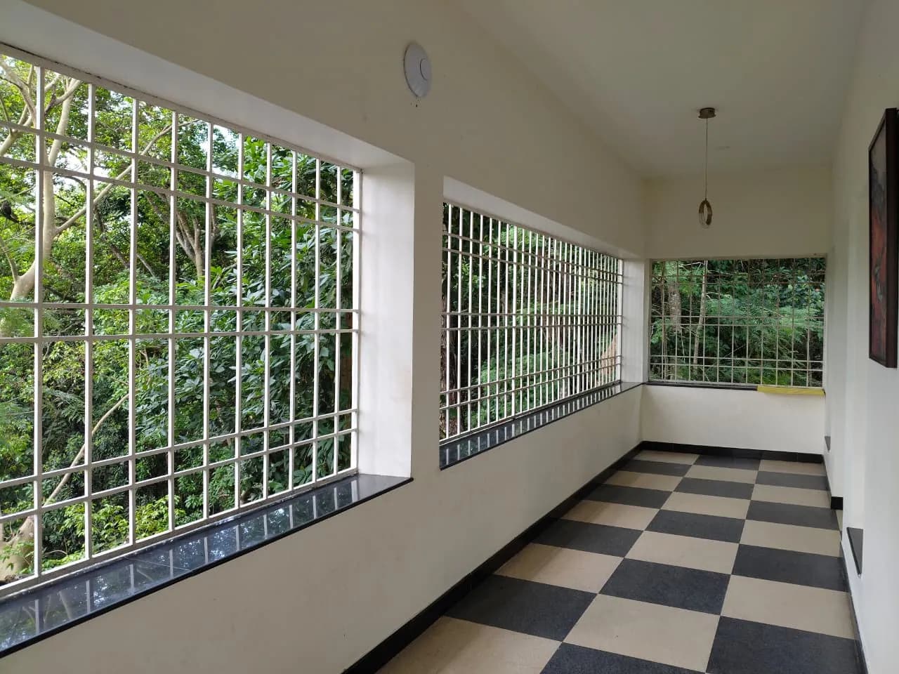 Verandah with views of the surrounding trees